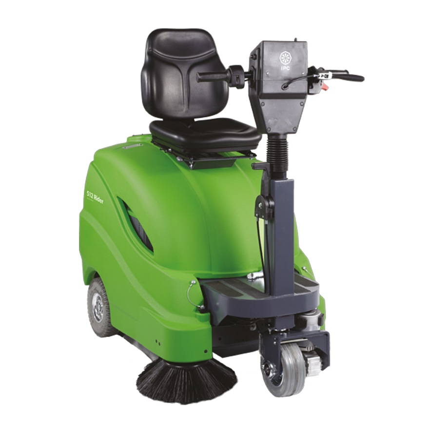 Spazzatrice IPC 512 Rider uomo a bordo