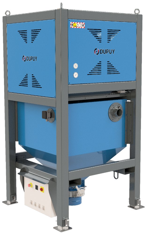 Silos aspirante trifase Dupuy Silovac 600 con tramoggia da 600 litri